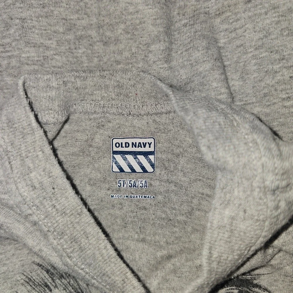 Old Navy Graphic Tee Toddler 5T Gray Lion Sunglasses Short Sleeve Shirt